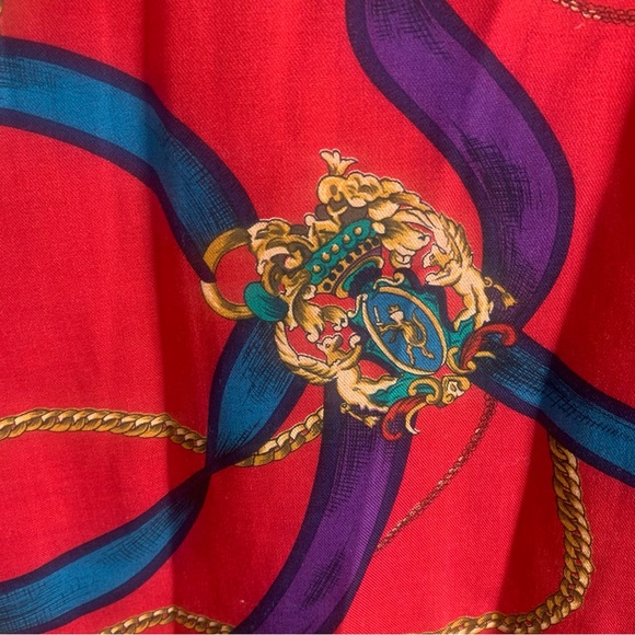 Country Shop Vintage Rayon Wool Blend Equestrian Printed Button Down Shi… - Picture 9 of 9